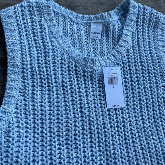 Old Navy Knit Chunky Sweater Tank Top Women's Size S NWT - Picture 2 of 7